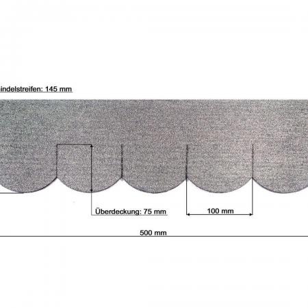 Biberschwanzschindeln grau (100 mm) - 1 Set--werky