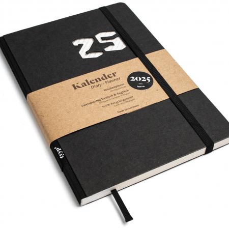 Taschenkalender 2025 „Design Kalender“ - Schwarz-tyyp-werky